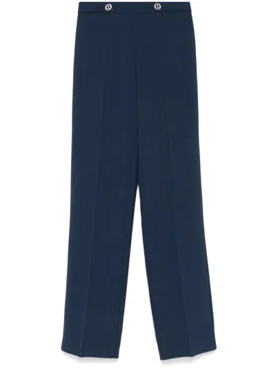 Twinset Tailored Trousers In Blau