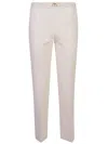 Twinset Tailored Trousers With Elegant Belt Detail And Luxurious Fabric Blend In White