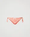 Twinset Bikini Thong Bottoms With A Foulard Print In Multi