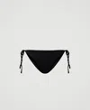 Twinset Tanga De Bain Avec Lacets In Black