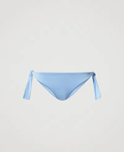 Twinset Tanga De Bain Avec Nauds In Blue