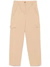 Twinset Tapered Trousers In Neutrals
