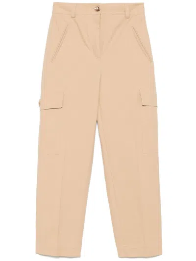 Twinset Tapered Trousers In Neutrals