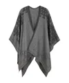 Twinset Tassel Cape In Gray
