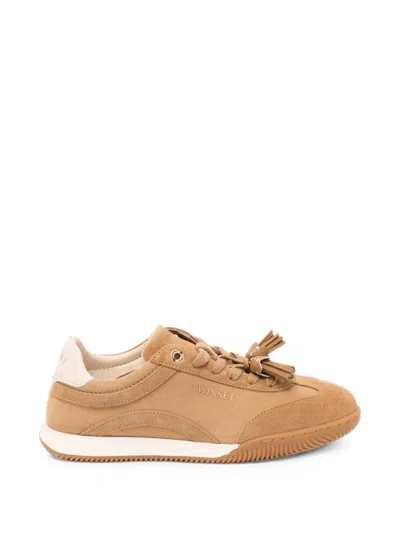 Twinset Twin Set Suede Sneakers With Tassels In Multi