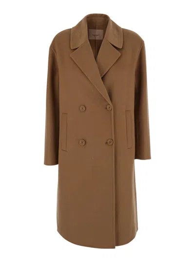 TWINSET TWINSET TECH WOOL-BLEND COAT