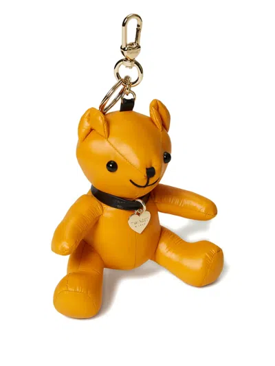 Twinset Teddy Bear Keyring In Orange