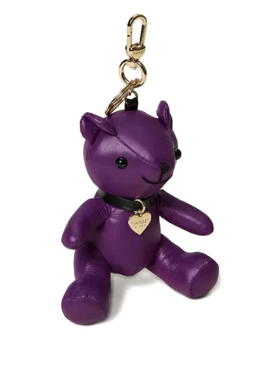 Twinset Teddy Bear Keyring In Purple