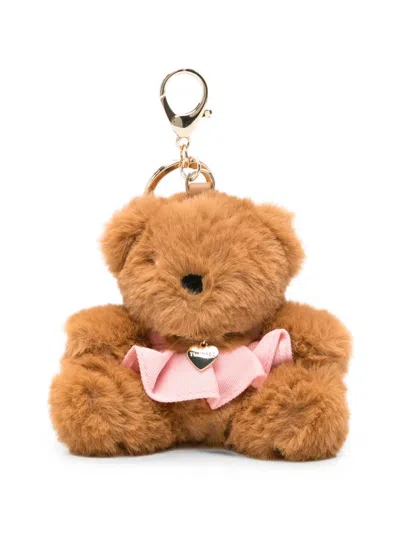 Twinset Teddy-bear Keyring In Brown