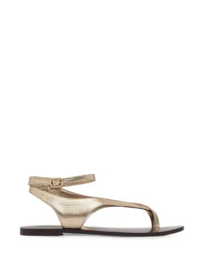 Twinset Tejus-print Leather Sandals In Neutral