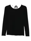 Twinset Tie-back Knitted Top In Black
