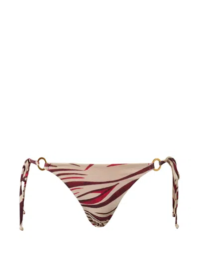 Twinset Tie Bikini Bottom In Brown