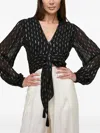 Twinset Tie-detail Blouse In Black
