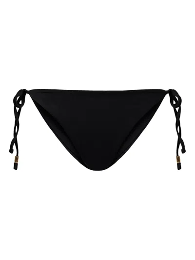 Twinset Tie-fastening Bikini Bottoms In Black  