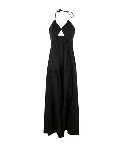 TWINSET TIE-FASTENING CUT-OUT MAXI DRESS