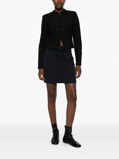 Twinset Tie-fastening Belt-loops Mini Skirt In Black