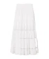 Twinset Tiered Maxi Skirt In White