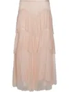 Twinset Logo-plaque Midi Skirt In Pink