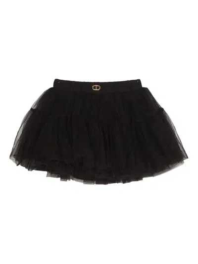Twinset Kids' Tiered Tutu In Black