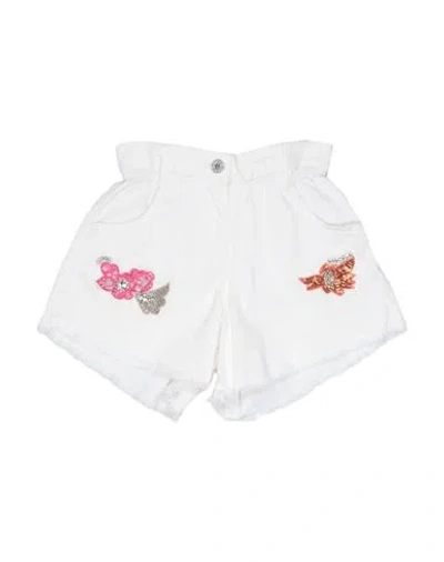 Twinset Babies'  Toddler Girl Denim Shorts White Size 6 Cotton, Elastane