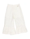 Twinset Toddler Girl Pants White Size 5 Cotton, Polyamide In White