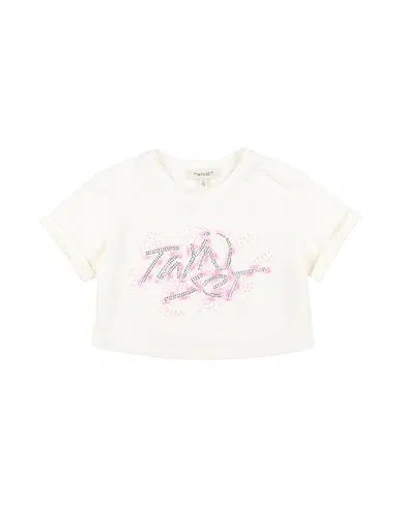 Twinset Babies'  Toddler Girl T-shirt Off White Size 6 Cotton, Elastane, Polyester