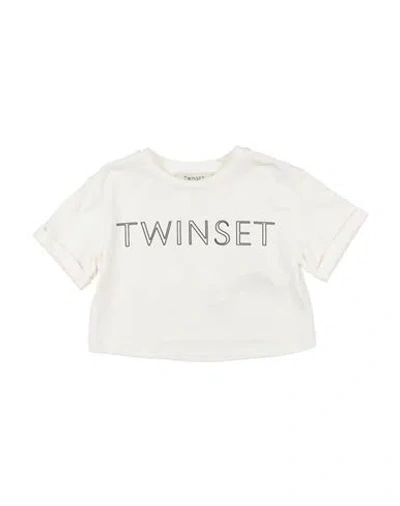 Twinset Babies'  Toddler Girl T-shirt White Size 6 Cotton, Elastane, Metal