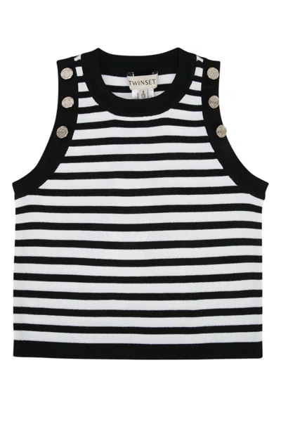 Twinset Twin-set Top A Righe In Multi
