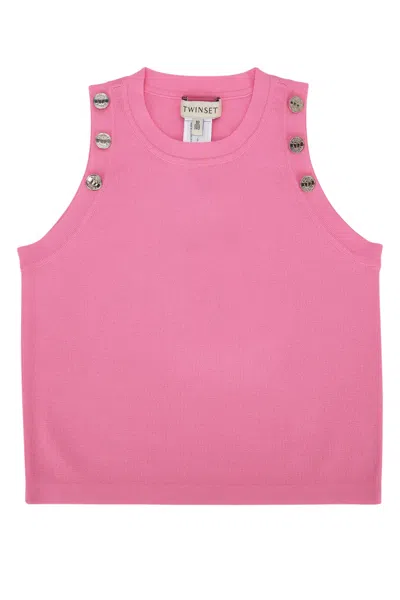 Twinset Kids' Top A Righe In Pink