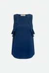 Twinset Top Blu In Blu