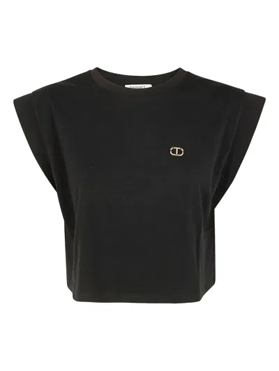 TWINSET TOP,251TT2043 00006 BLACK