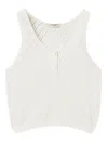 Twinset Knitted Sleeveless Top In White