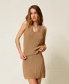 Twinset Top En Fil Treeblend In Brown
