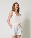 Twinset Top En Satin In Neutral