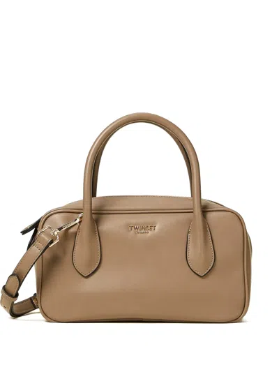 Twinset Top-handle Zip-fastening Tote Bag In Brown
