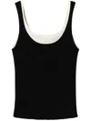 Twinset Trompe-l'œil Fitted Knit Top In Multicolor