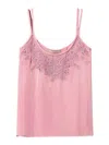 Twinset Embroidered-detailing Satin Top In Orange
