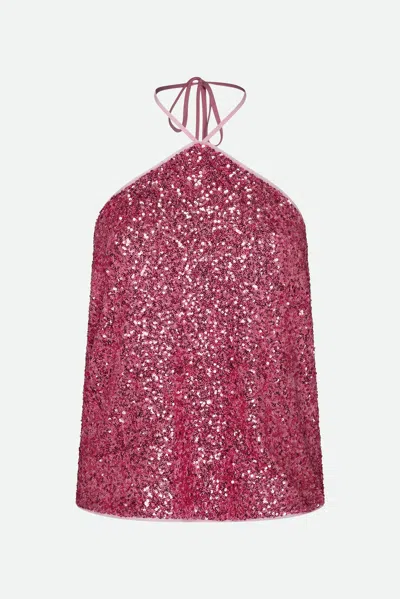 Twinset Top Paillettes Rosa In Pink