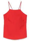 Twinset Square-neck Tank Top In Red
