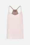 Twinset Sleeveless Satin Top In Rosa