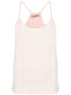 Twinset Sleeveless Satin Top In Pink