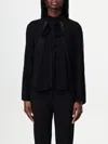 Twinset Floral-lace Blouse In Black