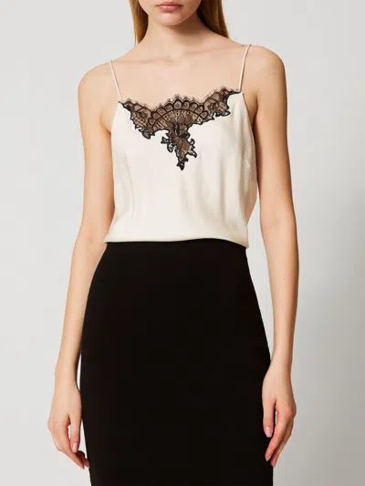 TWINSET TOP TWINSET WOMAN COLOR BLACK,H37416002