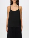 Twinset Satin-finish V-neck Tank Top In Schwarz