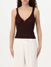 Twinset Brown Knit Top In Brown