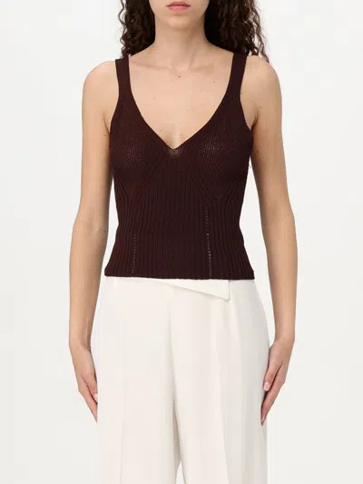 TWINSET TOP TWINSET WOMAN COLOR BROWN,G72199032