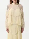 Twinset Ruffle-detailing Blouse In Butter