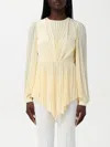 Twinset Twin-set Vanilla Pleated Blouse In Butter