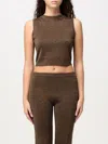 Twinset Lurex Knitted Top In Gold