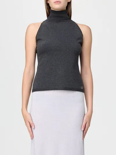 Twinset Top  Woman Color Grey In Black